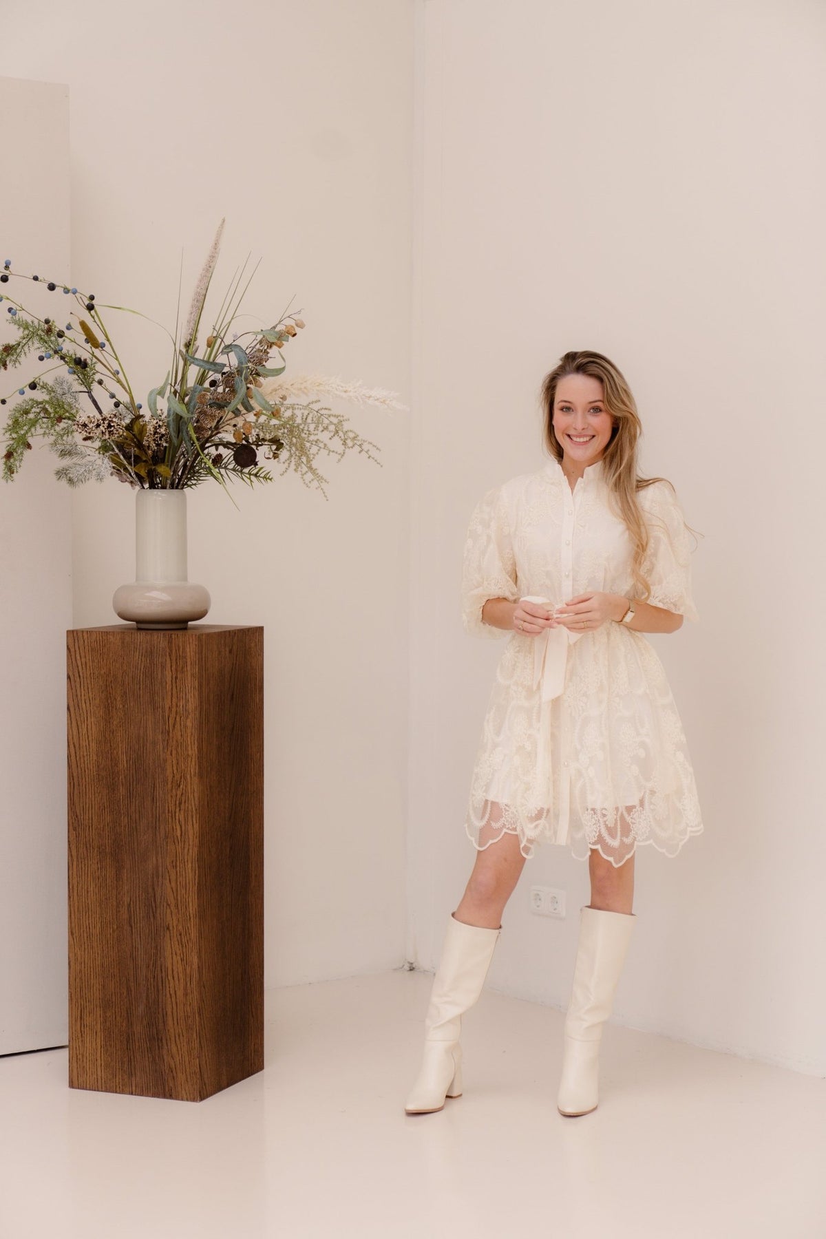 Finette Jurk Beige - Bij Keesje - Bij Keesje - Jurk