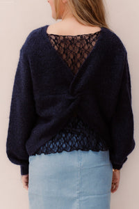 Fleur Trui Navy - Bij Keesje - Bij Keesje - trui