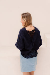 Fleur Trui Navy - Bij Keesje - Bij Keesje - trui