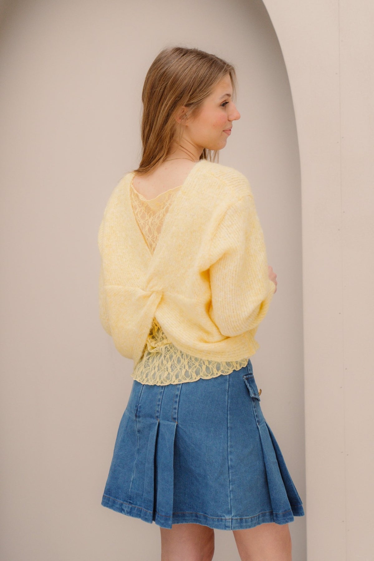 Fleur Trui Yellow - Bij Keesje - Bij Keesje - trui