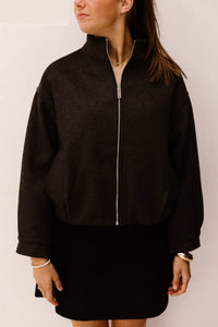 Florine wool bomber jacket antracit - Bij Keesje - Neo Noir - Jas