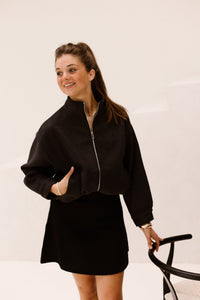 Florine wool bomber jacket antracit - Bij Keesje - Neo Noir - Jas