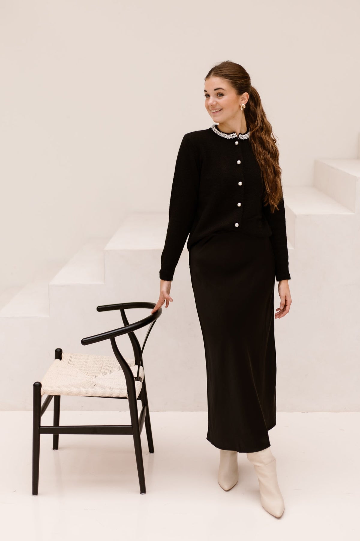 FQgrsflirt-cardigan black - Bij Keesje - Free/Quent - Trui