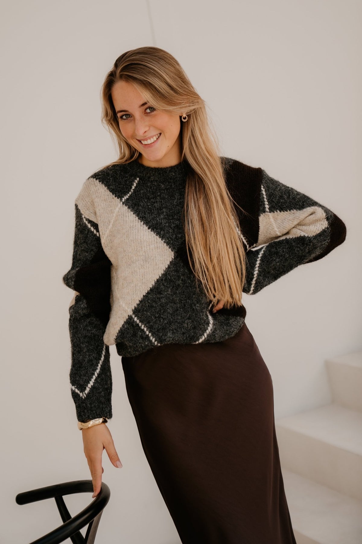 Fqgrslulu-Pullover Dark Grey - Bij Keesje - Free/Quent - Trui