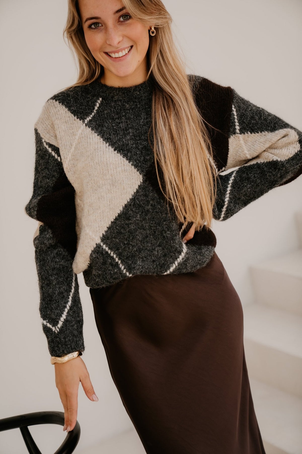 Fqgrslulu-Pullover Dark Grey - Bij Keesje - Free/Quent - Trui