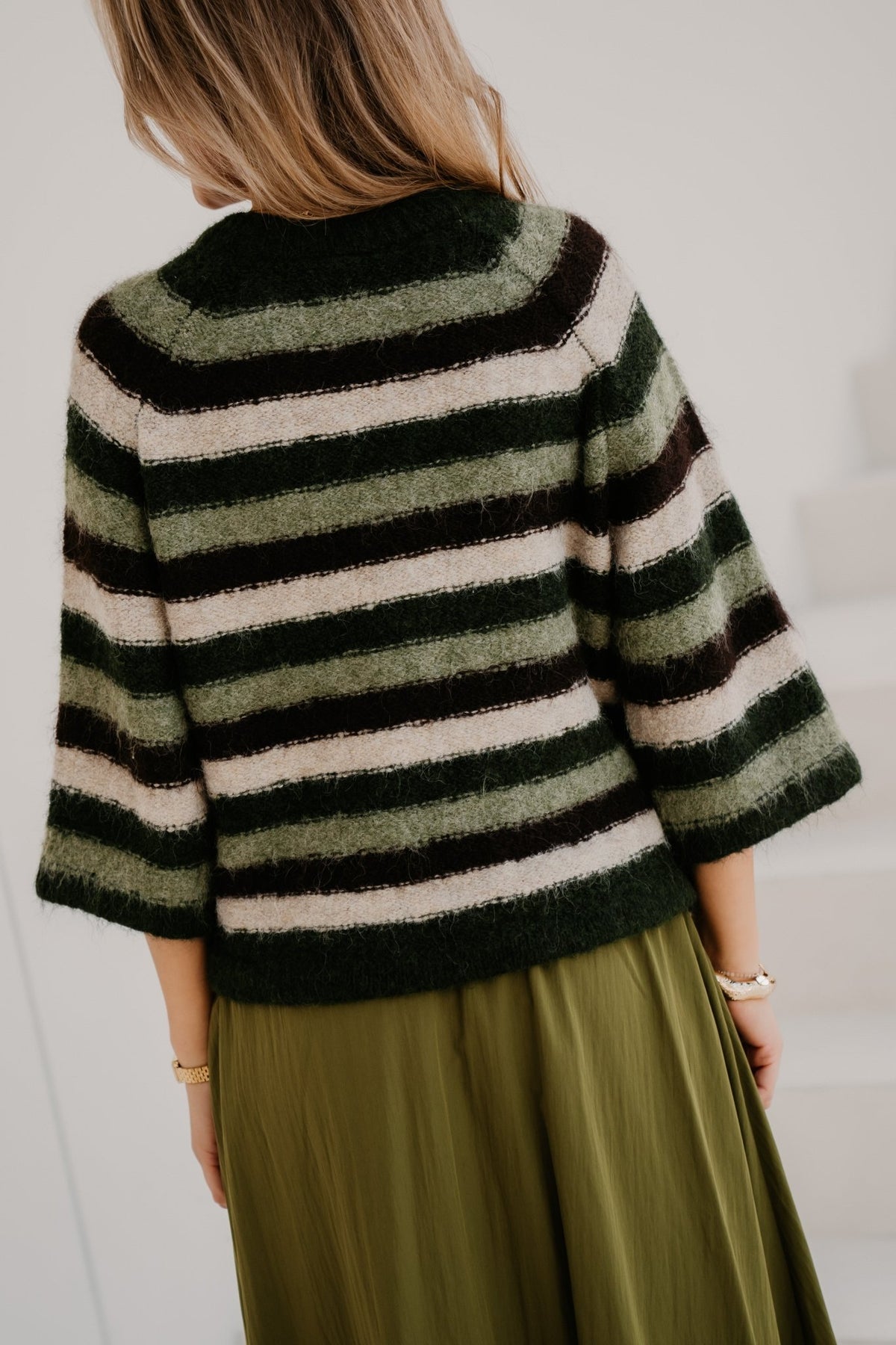Fqgrslulu-Pullover Deep Forest Mel - Bij Keesje - Free/Quent - Trui