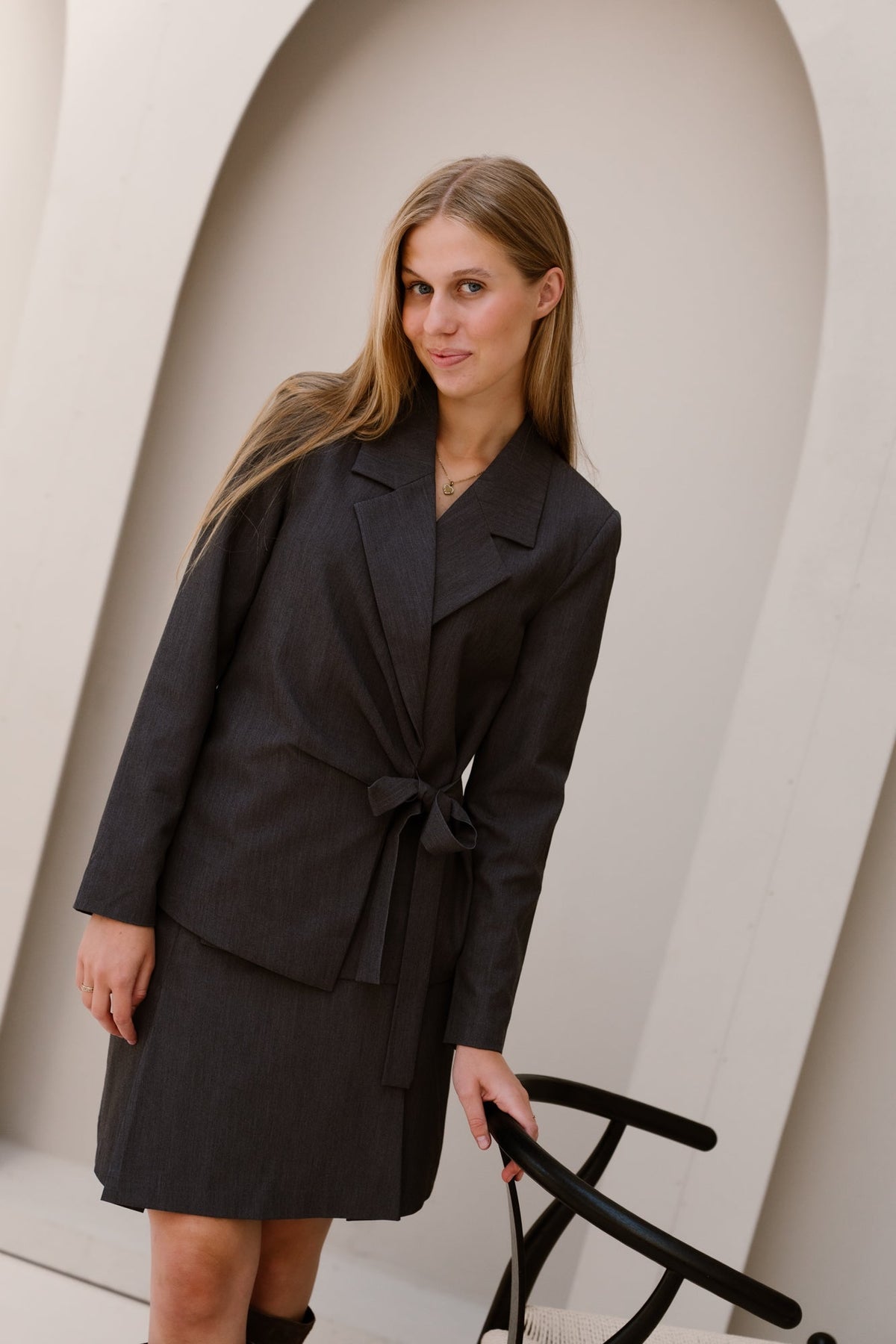 FQvika-jacket dark grey/melange - Bij Keesje - Free/Quent - Blazer