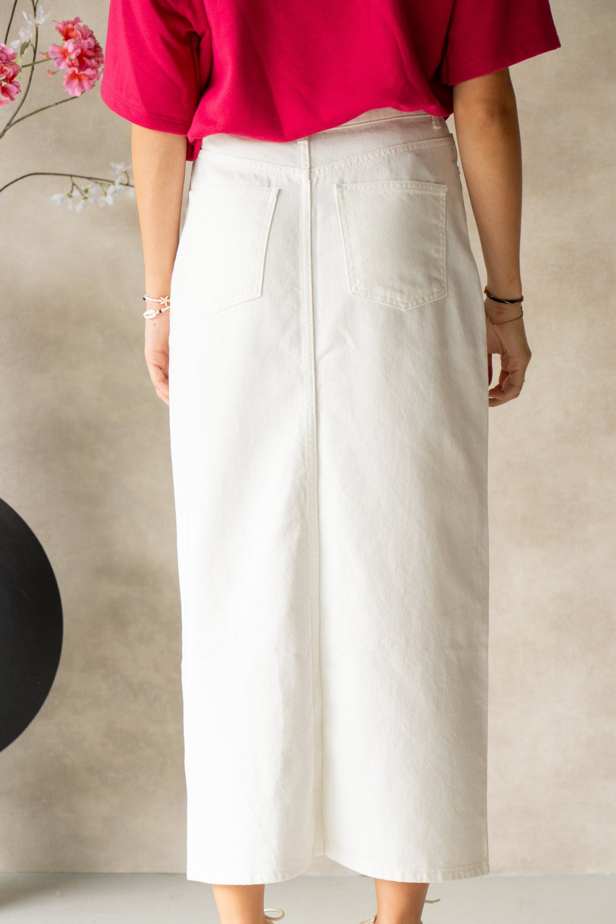 Frankie denim skirt white - Bij Keesje