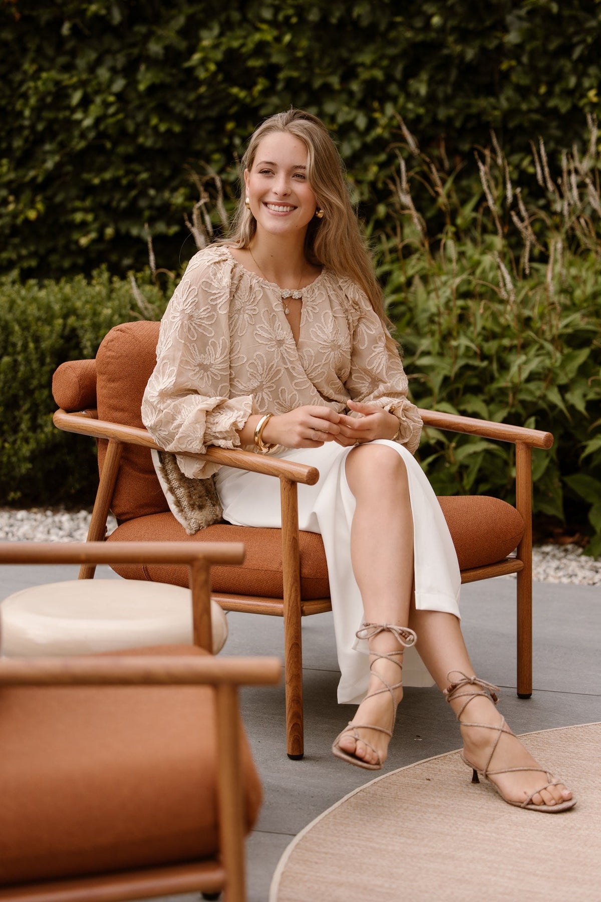 Frida Blouse Sand - Bij Keesje - G-maxx - top