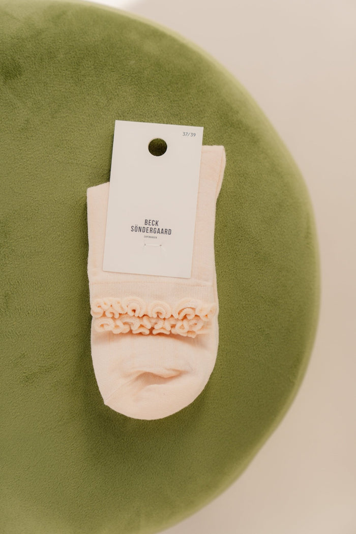 Frilla Short Sock - peach - Bij Keesje - Becksöndergaard - Sokken