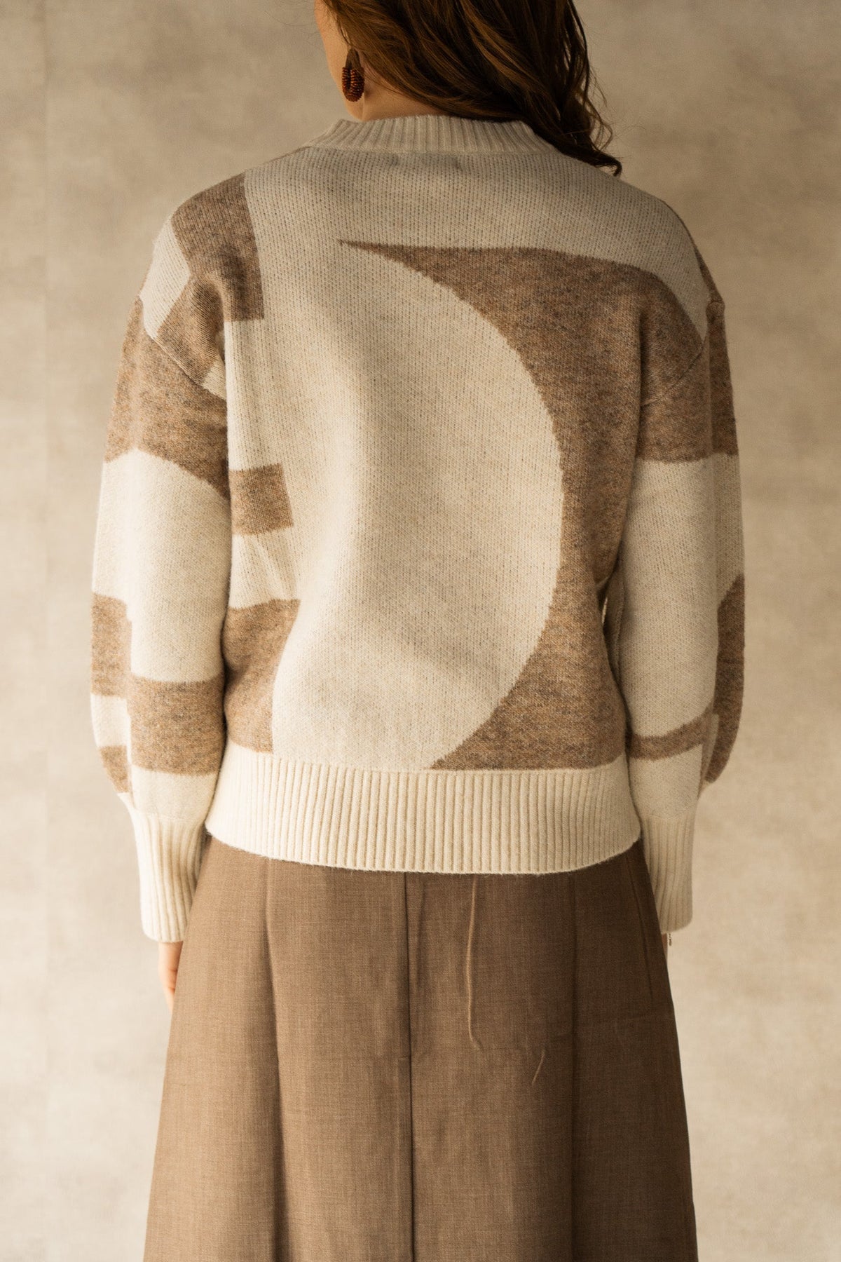 G - maxx Elzana pullover wool white/sahara - Bij Keesje