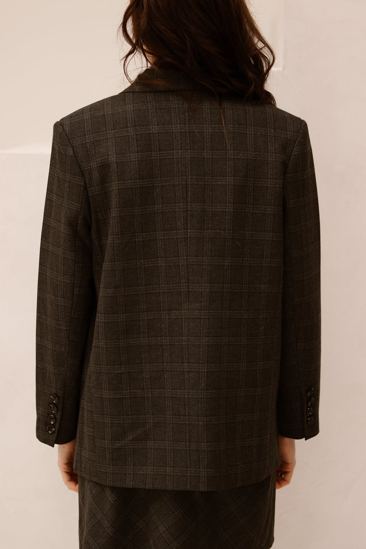 Gaby check blazer antracit - Bij Keesje - Neo Noir