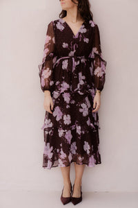 Gaby Jurk Brown/Purple - Bij Keesje - Bij Keesje - Jurk