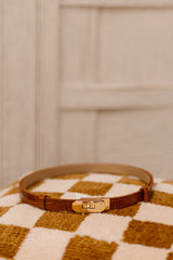 Garcia riem croco cognac