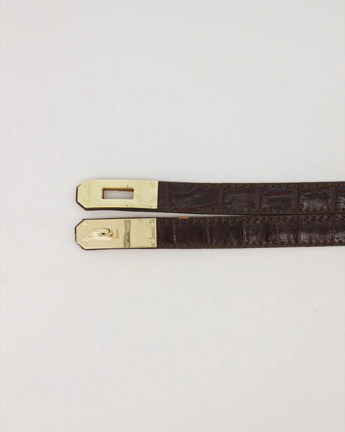 Garcia riem croco donkerbruin - Bij Keesje - Bij Keesje