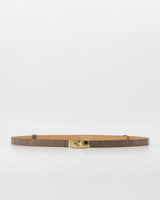 Garcia riem croco taupe