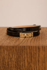 Garcia riem croco zwart