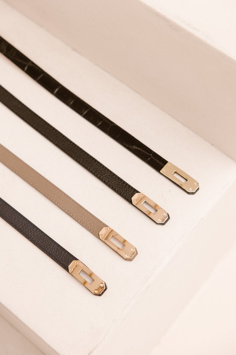 Garcia riem croco zwart - Bij Keesje - Bij Keesje