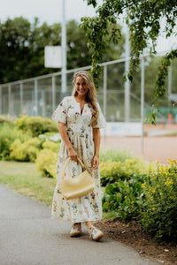 Gardena Flower Rank Dress Off White - Bij Keesje - Neo Noir - Jurk