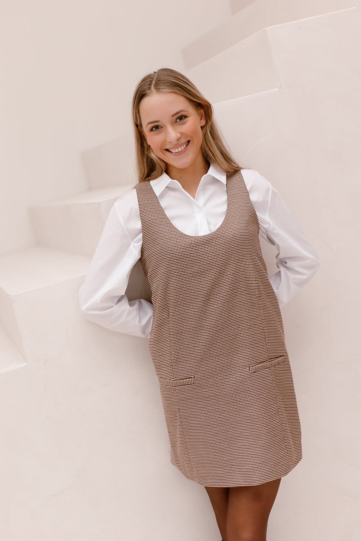 Geerke spencer dress ruit - Bij Keesje - Bij Keesje