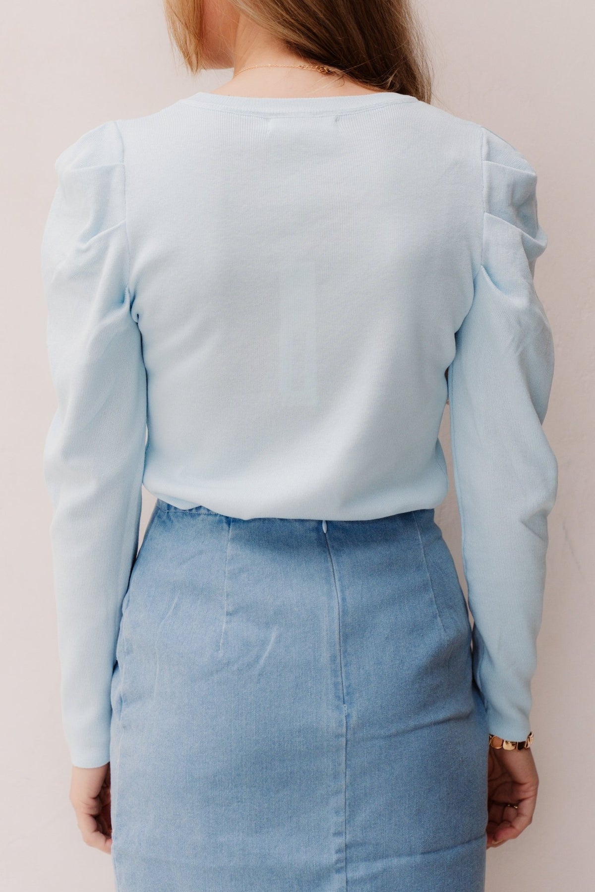 Geeske Pofmouw Top Light Blue - Bij Keesje - Bij Keesje - Top