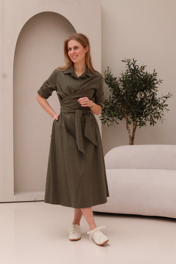 Gemma jurk groen - Bij Keesje - Bij Keesje - Jurk