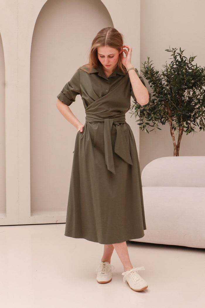 Gemma jurk groen - Bij Keesje - Bij Keesje - Jurk