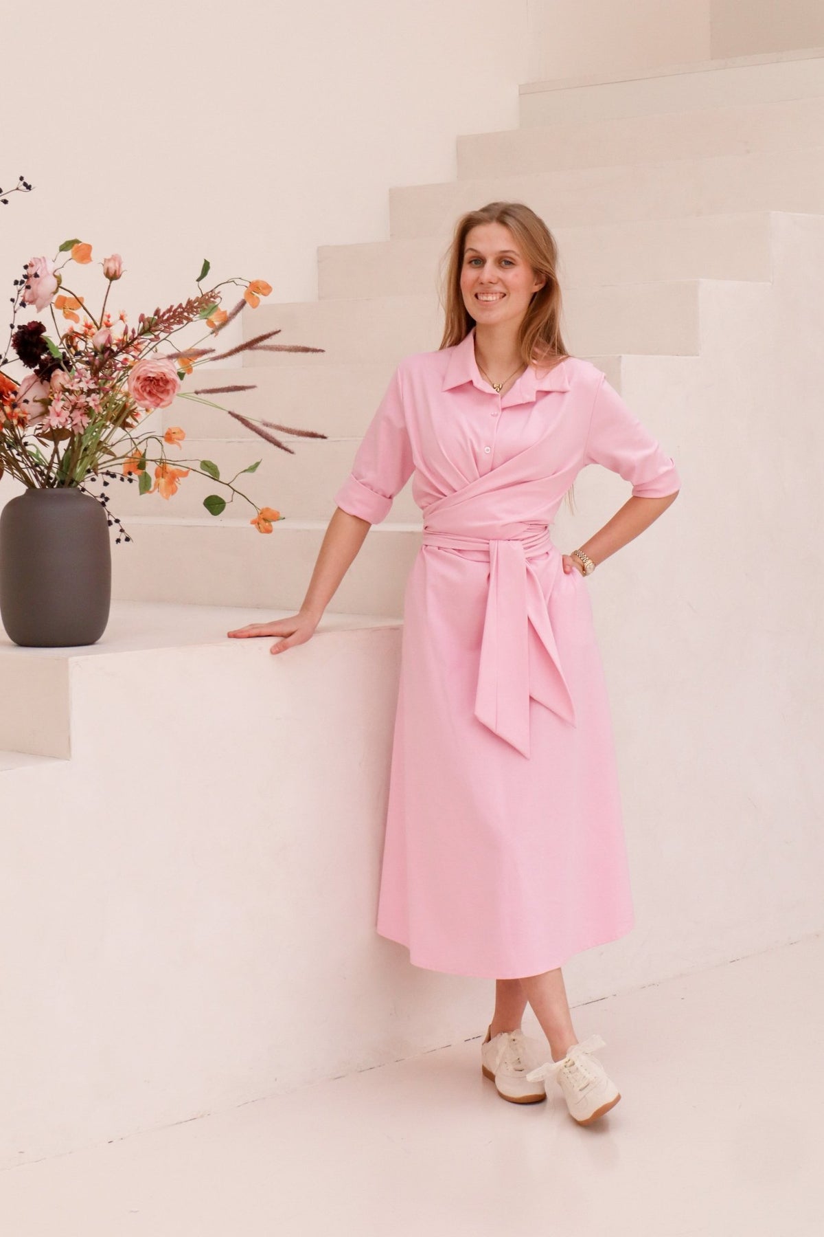 Gemma jurk roze - Bij Keesje - Bij Keesje - Jurk