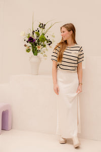 Genoveva Knitting Top Sand/Black - Bij Keesje - G - maxx - Top