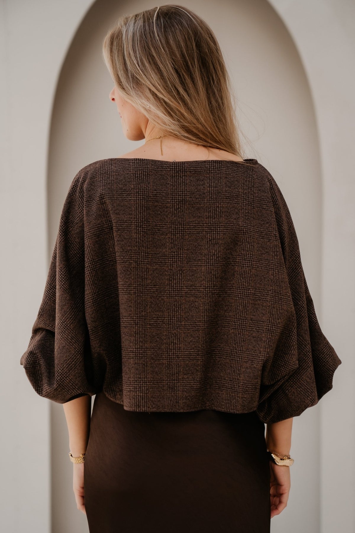 Gera Ruit Blouse Bruin - Bij Keesje - Bij Keesje - Blouse