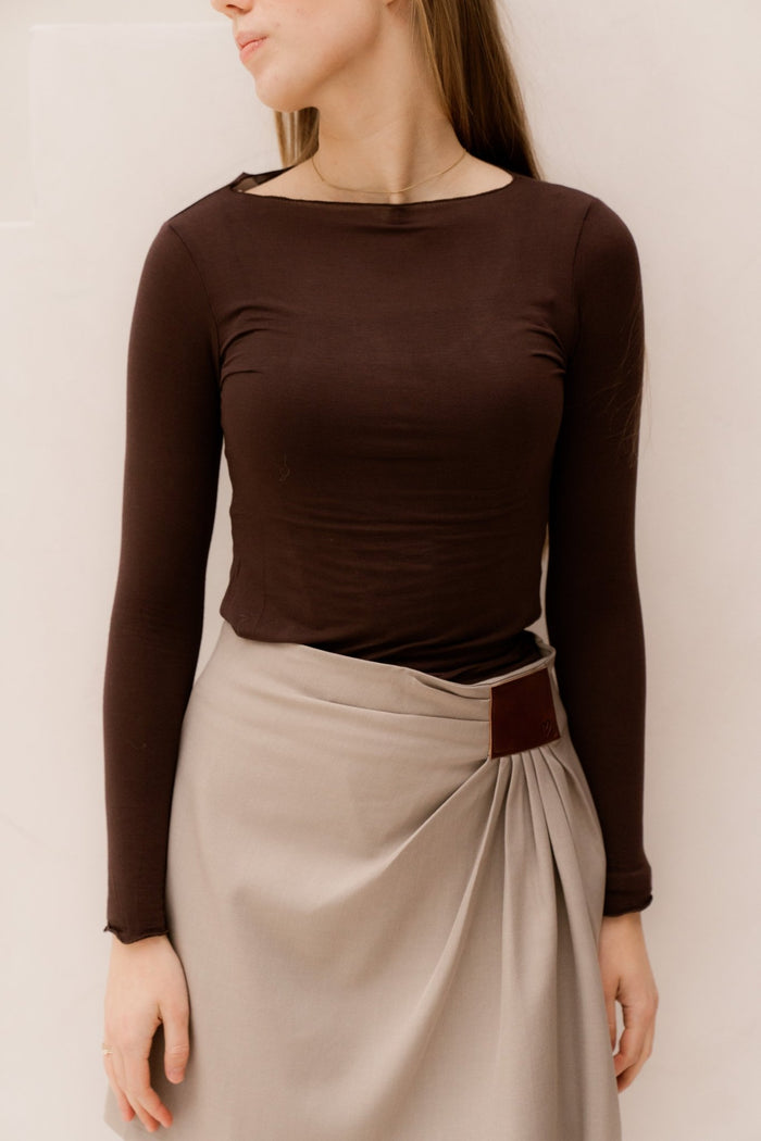 Gera top donkerbruin - Bij Keesje - Bij Keesje