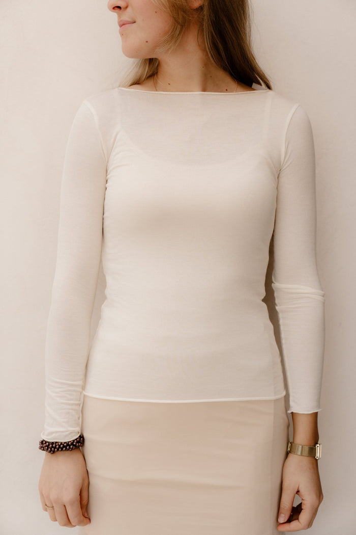 Gera top ecru - Bij Keesje - Bij Keesje