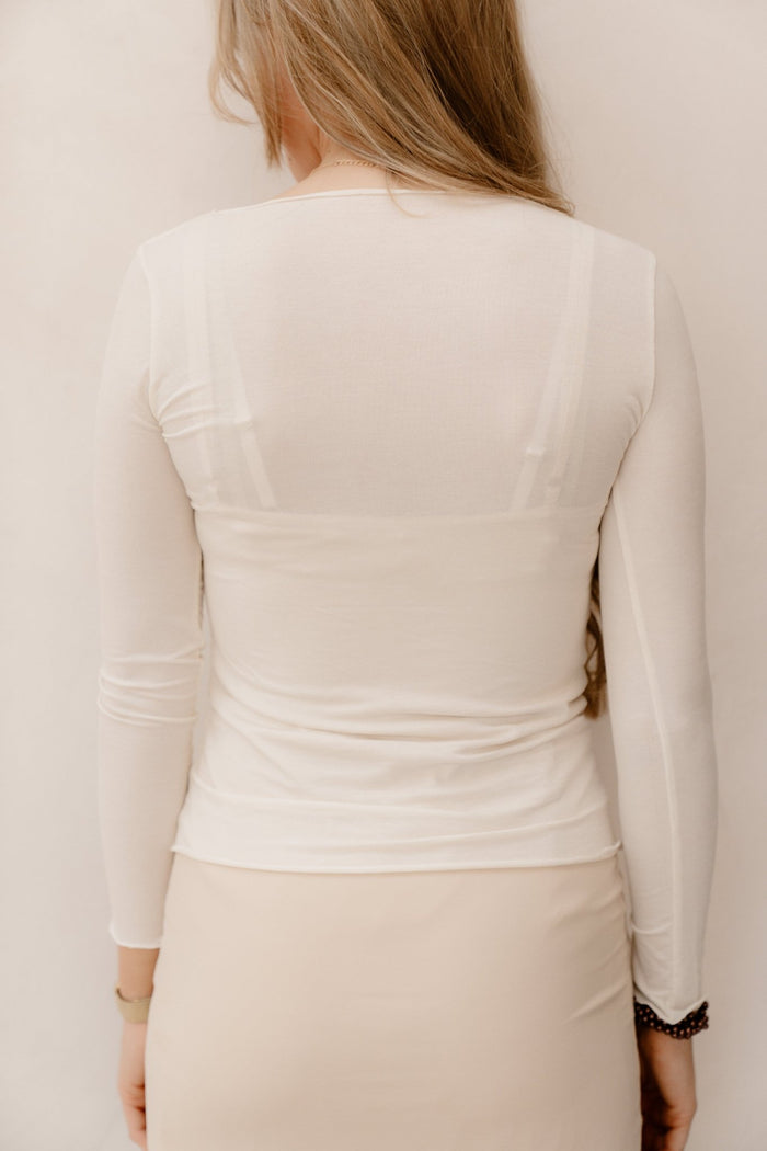 Gera top ecru - Bij Keesje - Bij Keesje