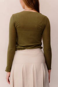 Gera Top Moss Green - Bij Keesje - Bij Keesje - Top