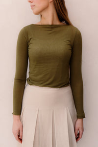 Gera Top Moss Green - Bij Keesje - Bij Keesje - Top