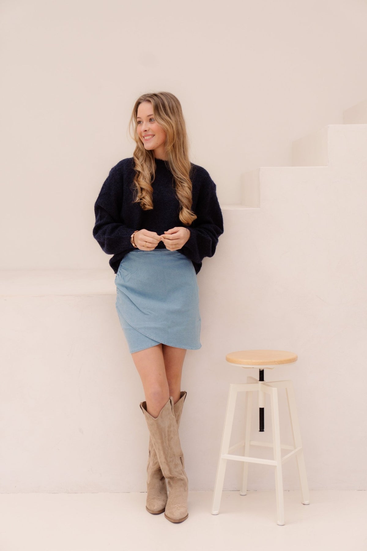 Gerdie Skirt Denim - Bij Keesje - Bij Keesje - Rokken