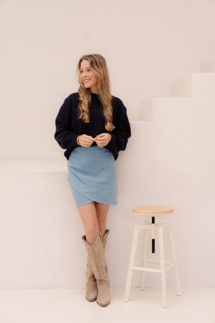Gerdie Skirt Denim - Bij Keesje - Bij Keesje - Rokken