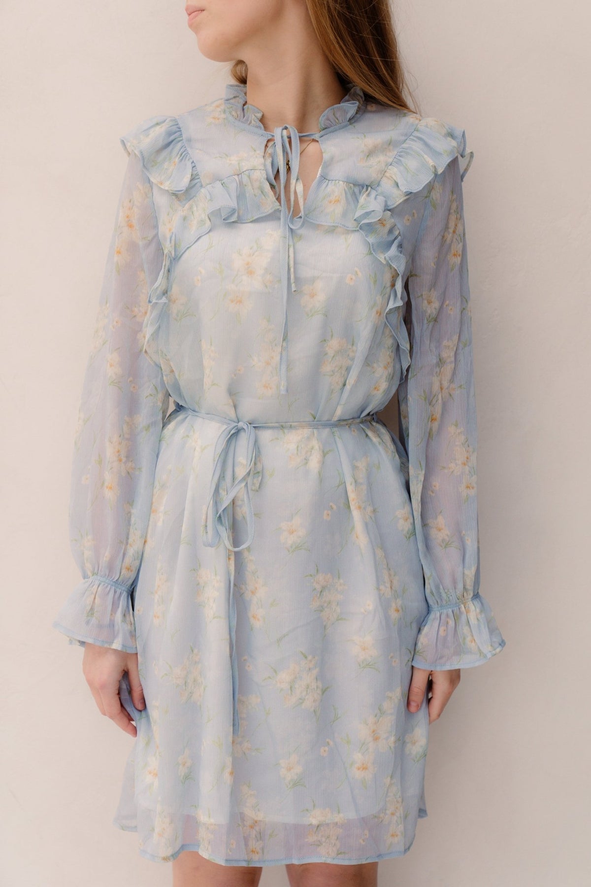 Gerlinde Dress Flower Blue - Bij Keesje - Bij Keesje - Jurk