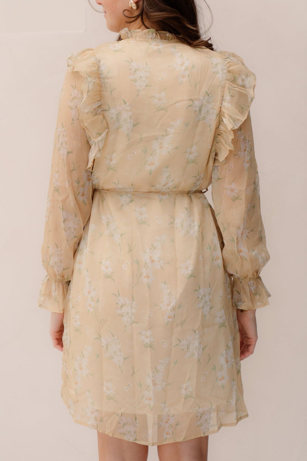 Gerlinde Dress Flower Yellow - Bij Keesje - Bij Keesje - Jurk