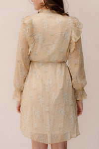 Gerlinde Dress Flower Yellow - Bij Keesje - Bij Keesje - Jurk