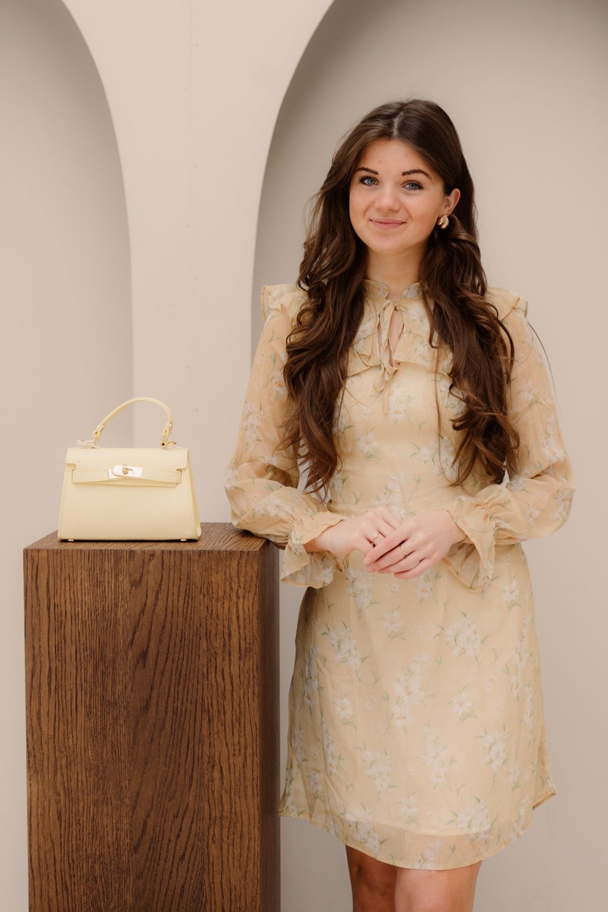 Gerlinde Dress Flower Yellow - Bij Keesje - Bij Keesje - Jurk