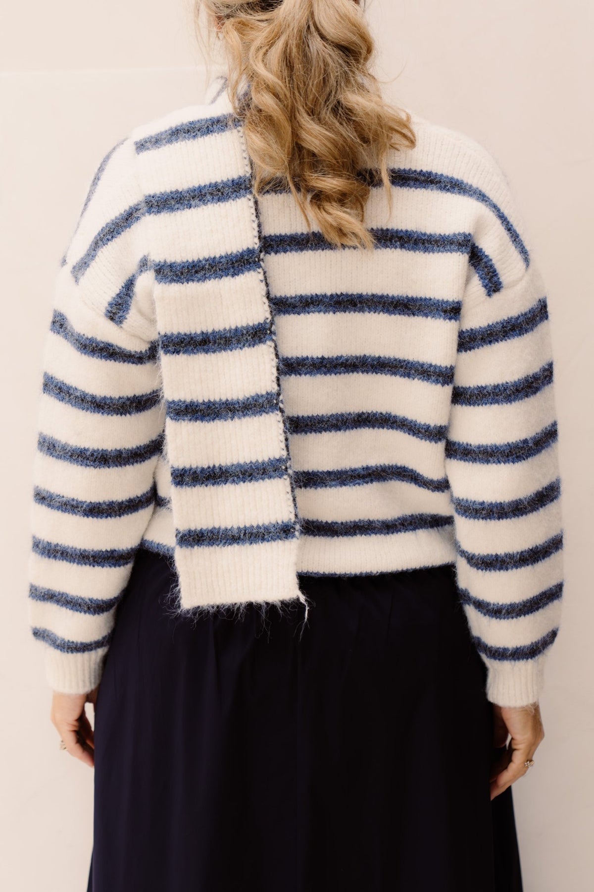 Gia Vest Stripe Navy - Bij Keesje - Bij Keesje - vest