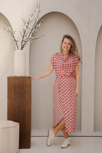 Gilda rok print rood - Bij Keesje - Ange - rok