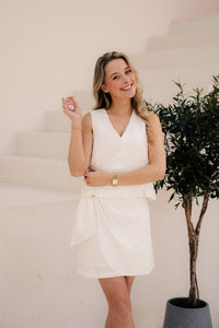 Gilet Crushed Off White 10232 - Bij Keesje - Esqualo - Gilet