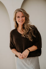 Gina Trui V-Hals Bruin