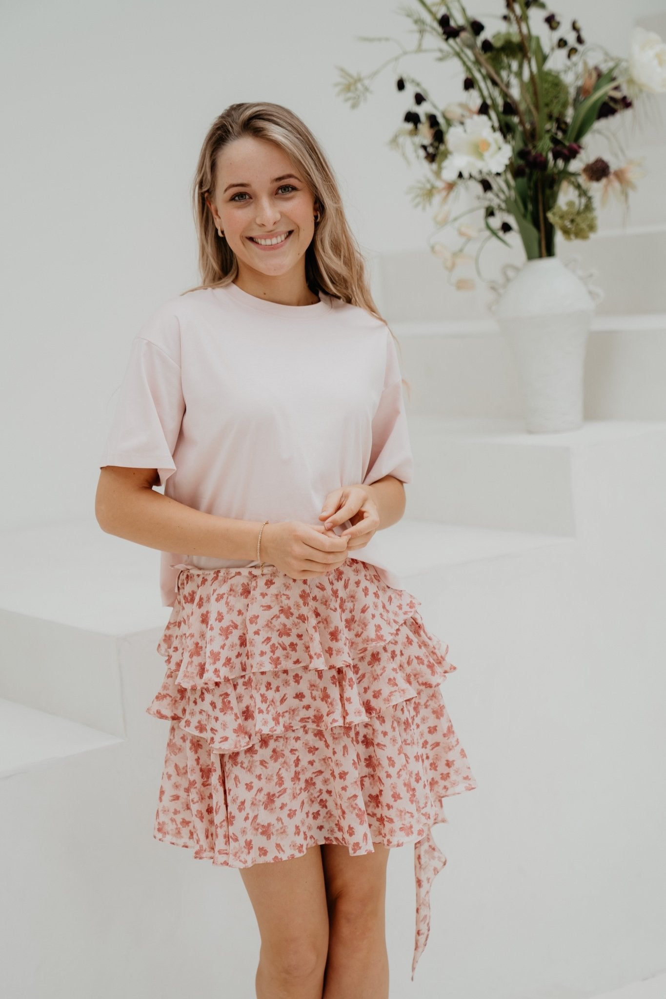 Ginla Flower Skirt Dusty Rose - Bij Keesje - Neo Noir - Rok
