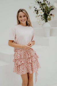 Ginla Flower Skirt Dusty Rose - Bij Keesje - Neo Noir - Rok