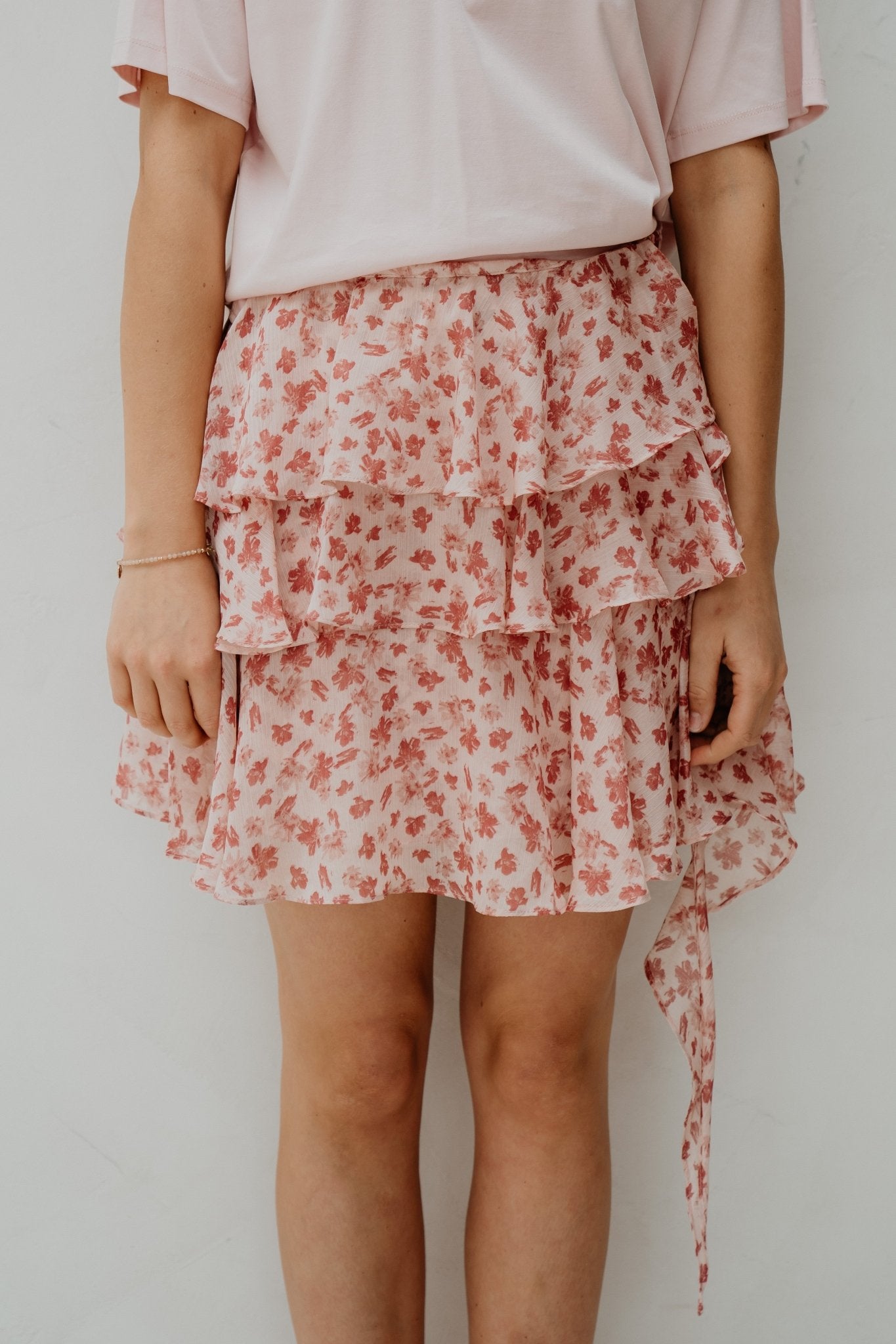 Ginla Flower Skirt Dusty Rose - Bij Keesje - Neo Noir - Rok
