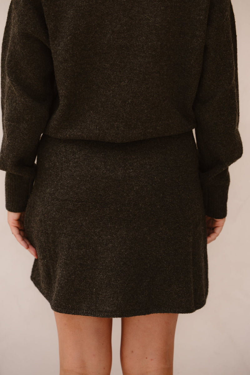 Gisa knit skirt antracit - Bij Keesje - Neo Noir