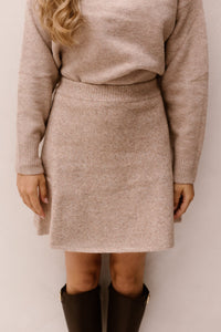 Gisa Knit Skirt Sand Melange - Bij Keesje - Neo Noir - Rok